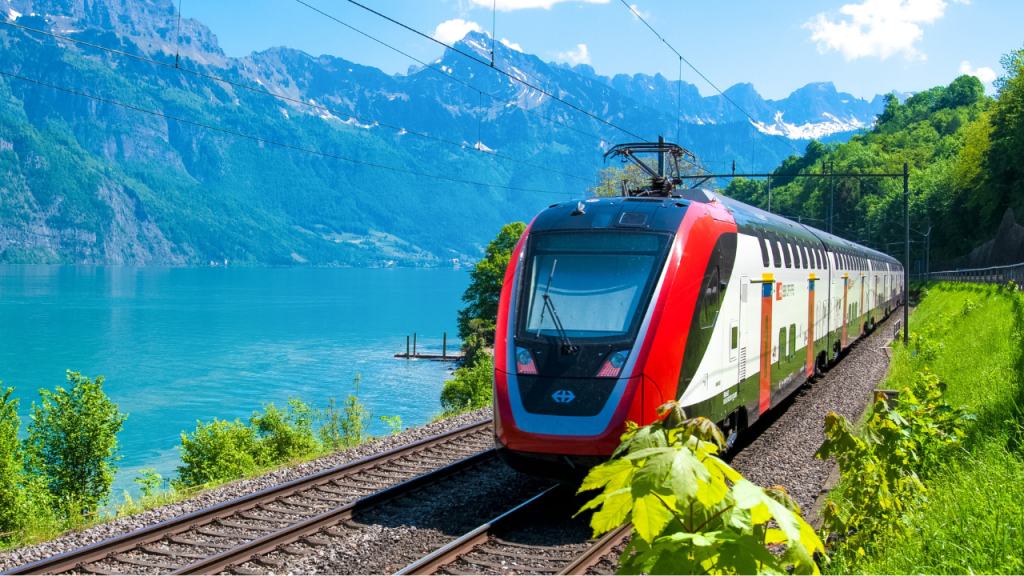 Sustainable travel method: trains
